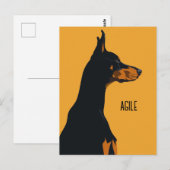 Yellow Doberman Briefkaart (Voorkant / Achterkant)