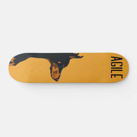 Yellow Doberman Persoonlijk Skateboard (Horizontaal)