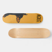 Yellow Doberman Persoonlijk Skateboard (Horizontaal)