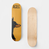 Yellow Doberman Persoonlijk Skateboard (Voorkant)