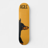Yellow Doberman Persoonlijk Skateboard (Voorkant)