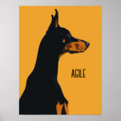 Yellow Doberman Poster (Voorkant)
