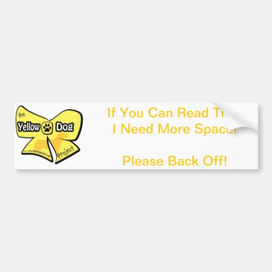 Yellow Dog Bumpersticker (Voorkant)