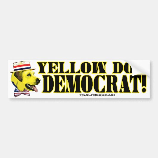 Yellow Dog Democraat Bumpersticker  (Voorkant)