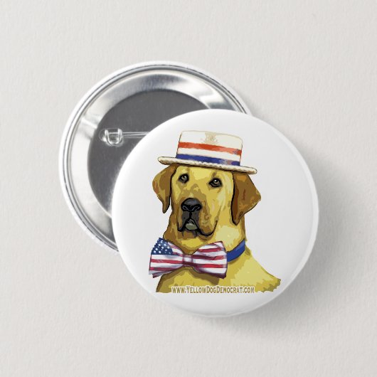 Yellow Dog Democraat Button (Voorkant /achterkant)
