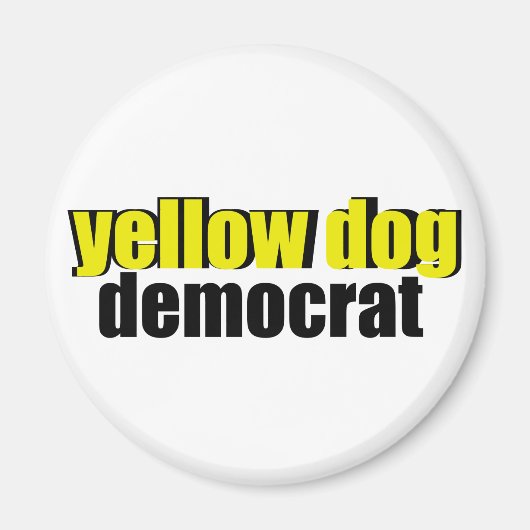 Yellow Dog Democraat Magneet (Voorkant)