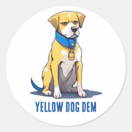 Yellow Dog Democrat Politics USA President 2024 Ronde Sticker