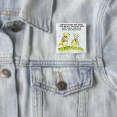 Yellow Dog Democrats Grappig Vierkante Button 5,1 Cm (In situ)