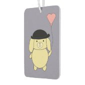 Yellow Dog in Bowler Pet met hartballon Luchtverfrisser (Links)