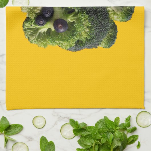 Yellow dog kitchen towel. theedoek (Gevouwen)