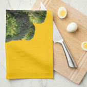 Yellow dog kitchen towel. theedoek (Quarter Fold)