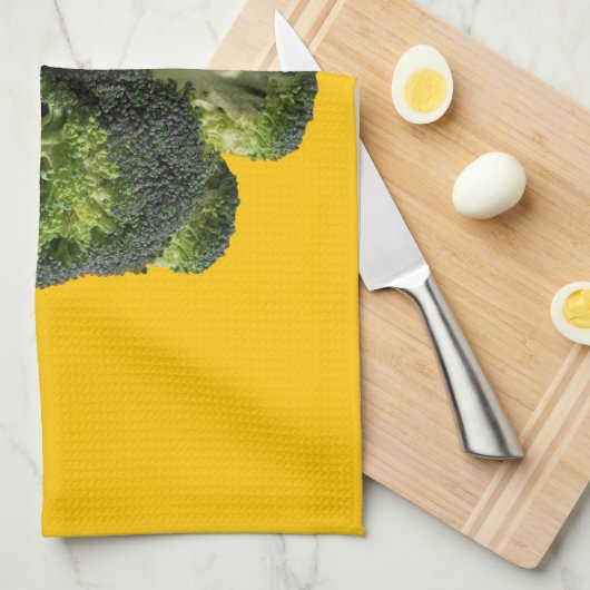 Yellow dog kitchen towel. theedoek (Quarter Fold)