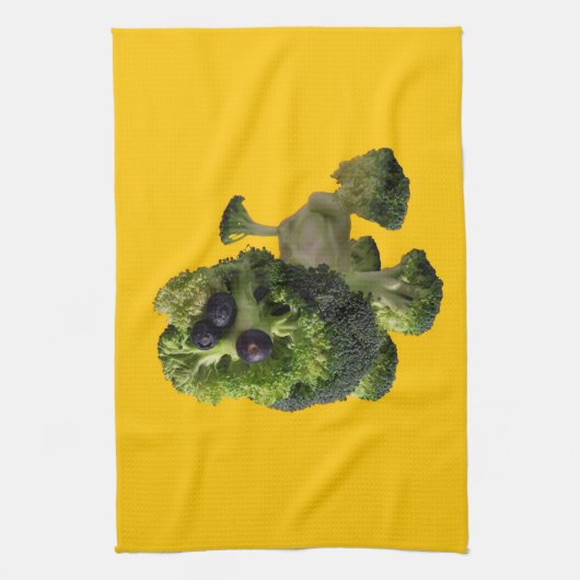 Yellow dog kitchen towel. theedoek (Verticaal)