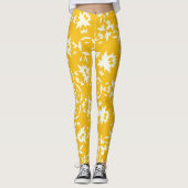 Yellow Dog Pattern Leggings (Voorkant)