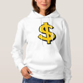 Yellow Dollar-symbool Hoodie (Voorkant)