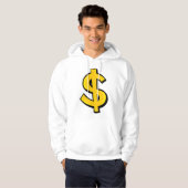 Yellow Dollar-symbool Hoodie (Voorkant volledig)