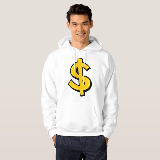 Yellow Dollar-symbool Hoodie (Voorkant volledig)