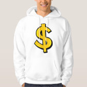 Yellow Dollar-symbool Hoodie (Voorkant)