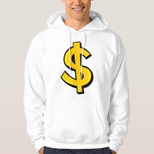 Yellow Dollar-symbool Hoodie (Voorkant)
