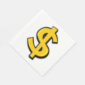 Yellow Dollar-symbool Servet (Hoek)