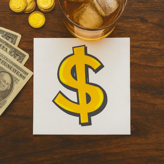 Yellow Dollar-symbool Servet