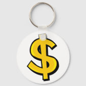 Yellow Dollar-symbool Sleutelhanger (Voorkant)