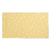 Yellow Doodle Pattern Pair Of Pillowcases Kussensloop (Achterkant-Links)