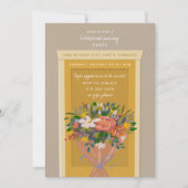 Yellow door House Warming Party geïllustreerd Kaart (Voorkant)