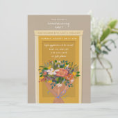 Yellow door House Warming Party geïllustreerd Kaart (Staand voorkant)