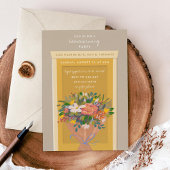 Yellow door House Warming Party geïllustreerd Kaart