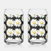 Yellow Dotted Daisy's Blikvorm Glas (Rechts)
