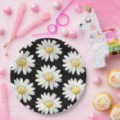 Yellow Dotted Daisy's Papieren Bordje (Feest)