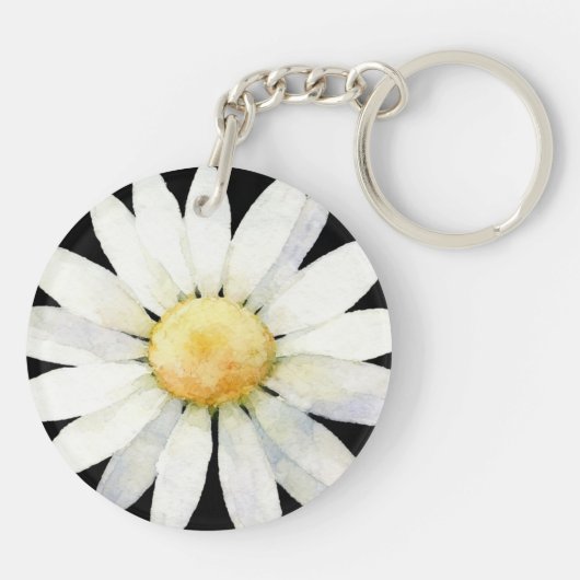 Yellow Dotted Daisy's Sleutelhanger (Achterkant)