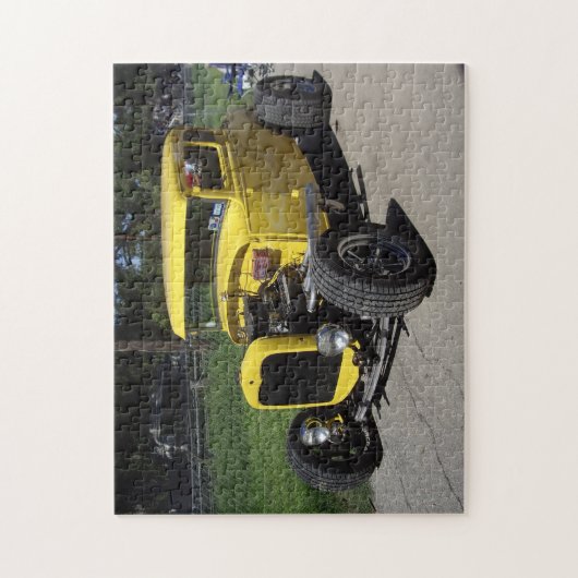 Yellow Drag Racer Legpuzzel (Verticaal)