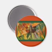 Yellow Dragonfly Magnet (Voorkant / Achterkant)