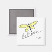 Yellow Dragonfly Magnet (Voorkant / Achterkant)