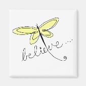 Yellow Dragonfly Magnet (Voorkant)