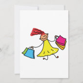 Yellow Dress Happy Girl-winkelen Kaart (Voorkant)