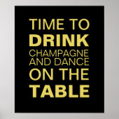 Yellow Drink Champagne Party Poster (Voorkant)