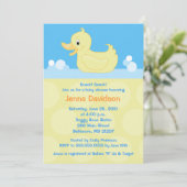 Yellow Duck 5x7 Baby shower Invitation Kaart (Staand voorkant)