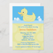 Yellow Duck 5x7 Baby shower Invitation Kaart (Voorkant / Achterkant)