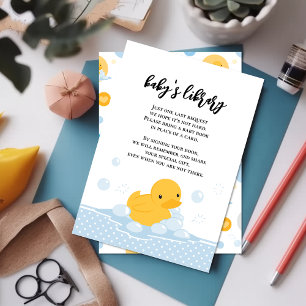 Yellow Duck Baby Boek Aanvraag Behuizing Kaart
