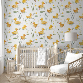 Yellow Duck Baby kwekerij Behang