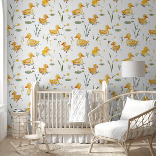 Yellow Duck Baby kwekerij Behang
