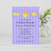 Yellow Duck Baby shower Invitation Kaart (Staand voorkant)
