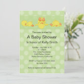 Yellow Duck Baby shower Invitation Kaart (Staand voorkant)