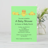 Yellow Duck Baby shower Invitation Kaart (Staand voorkant)