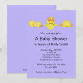 Yellow Duck Baby shower Invitation Kaart (Voorkant / Achterkant)
