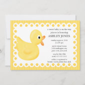 Yellow Duck Baby shower Invitation Kaart (Voorkant)