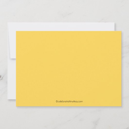 Yellow Duck Baby shower Invitation Kaart (Achterkant)